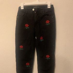 Zara Rose Embroidered Jeans
